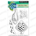Penny Black  - Clear Stamp - Birthday Fishes