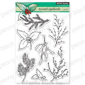 Penny Black - Clear Stamp - Nature's Garlands