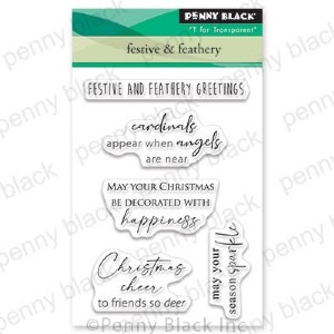 Penny Black - Clear Stamp - Festive & Feathery