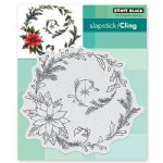 Penny Black - Cling Stamp -  Poinsettia Spiral