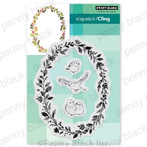 Penny Black - Cling Stamp - Wreath & Wings