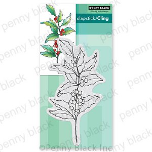 Penny Black - Cling Stamp - Holly Berry Branch