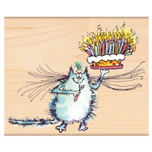Penny Black - Wood Stamp - Birthday Whiskers