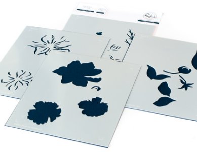 Pinkfresh Studios  - Layering Stencil Set - It's a New Day Floral