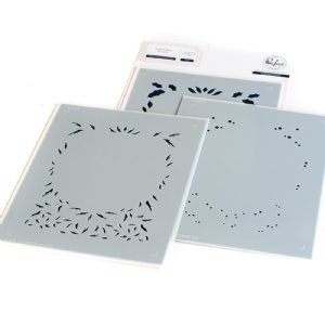 Pinkfresh Studios - Layering Stencil Set - Happy Holidays Circle Frame