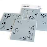 Pinkfresh Studios - Layering Stencil Set - Holiday Botanical Background