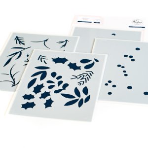 Pinkfresh Studios - Layering Stencil Set - Festive Leaves