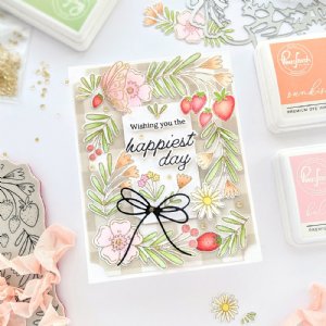 Pinkfresh Studios - Cling Stamp - Berries & Blossoms