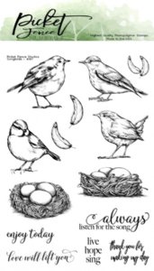 Picket Fence - Clear Stamps - Songbirds