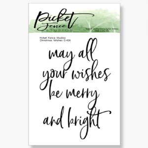 Picket Fence - Clear Stamp - Christmas Wishes