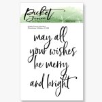 Picket Fence - Clear Stamp - Christmas Wishes