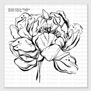 Picket Fence - Clear Stamp - Botan Peony