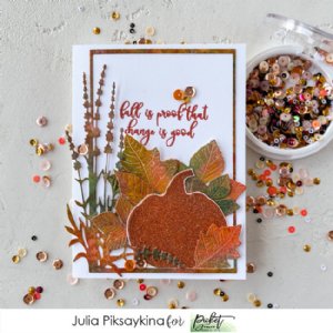 Picket Fence Studios - Paper Glitz - Autumn Persimmon