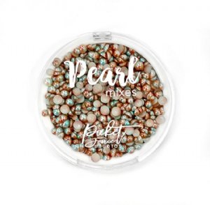 Picket Fence Studios - Flatback Pearls - Pale Blue&SoftCopper