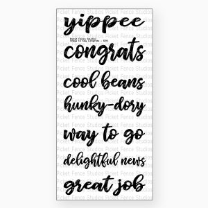 Picket Fence - Clear Stamp - Ways To Say Congrats