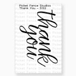 Picket Fence - Clear Stamp - Thank You