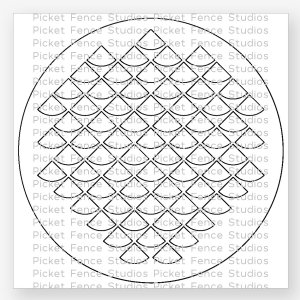 Picket Fence - Stencil - Fish Scales