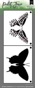 Picket Fence Studios - Stencil - Layered Flaunt Butterfly