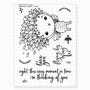 Picket Fence - Clear Stamp - Flying By to Say Hi