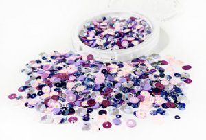 Picket Fence Studios - Sequin Mix Plus - Purple Blossoms