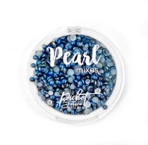 Picket Fence Studios - Flatback Pearls - Navy Blue&Charcoal Gray