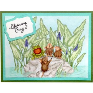 Stampendous - Wood Stamp - Pond Song