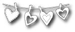 Poppystamps - Die -  Clothesline Hearts