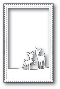 Poppystamps - Dies - Playful Deer Stitched Frame