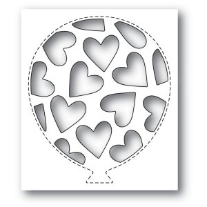 Poppystamps - Dies - Tumbled Heart Balloon Collage