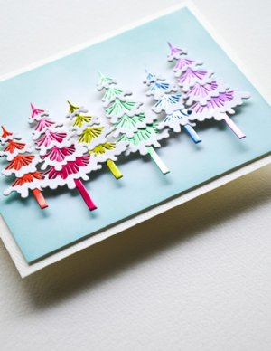 Poppystamps - Die - Iced Pine Trees