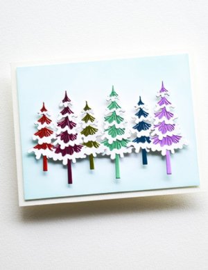 Poppystamps - Die - Iced Pine Trees