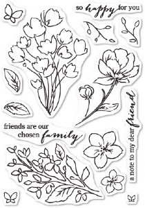 Poppystamps - Clear Stamp - Friends and Flowers