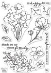 Poppystamps - Clear Stamp - Friends and Flowers