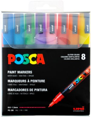 Posca Paint Marker Set - PC-3M Fine - Glitter