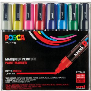 Posca - Paint Marker Set - PC-5M Medium - Basic (8 Colors)