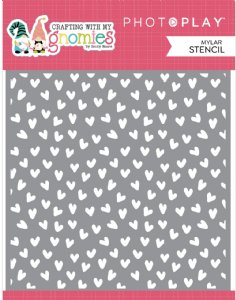 Photo Play Paper - Crafting With My Gnomies - Stencil 6"x6" Hearts