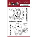 Photo Play - Clear Stamps - O Canada 2 - Beaver Hockey