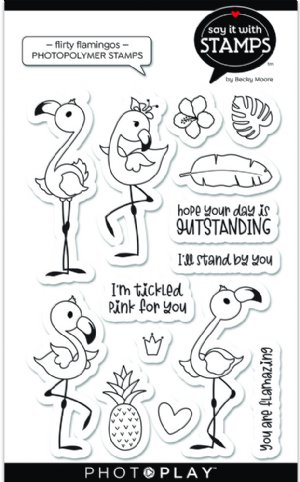 Say It With Stamps - Clear Stamp - Flirty Flamingos