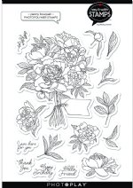 Say It With Stamps - Clear Stamps - Peony Bouquet