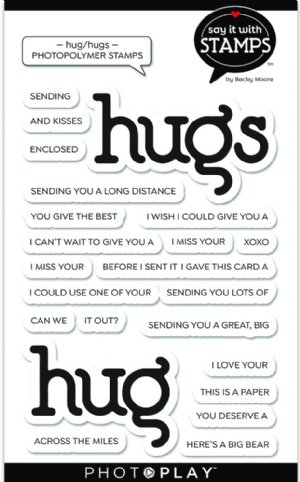 Say It With Stamps - Clear Stamps - Word - Hug/Hugs