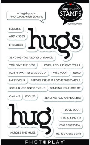 Say It With Stamps - Clear Stamp - Word - Hug/Hugs