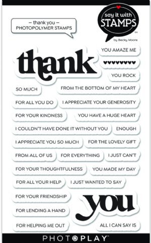 Say It With Stamps - Clear Stamp - Word - Thank You