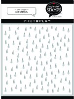 Say It With Stamps - Stencil - Raindrops