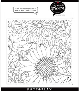 Say It With Stamps - Background Stamp - Fall Floral