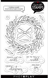Say It With Stamps - Clear Stamp - Holiday Wreath