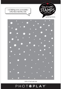 Say It With Stamps - Dies - A2 Falling Snow Coverplate