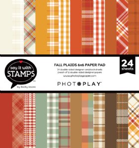 Say It With Stamps - 6X6 Paper Pad - Fall Plaid