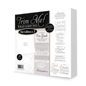 Hunkydory Crafts - Trim Me! Foiled Insert Pad - Christmas 3 Silver