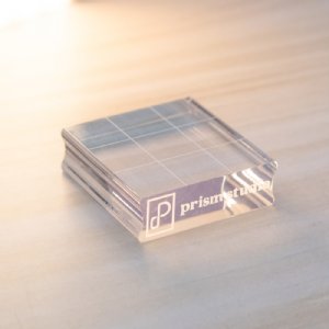 Prism Studio - Acrylic Stamping Block (with Grips) - Square - 1.5" X 1.5"