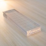 Prism Studio - Acrylic Stamping Block (with Grips) - Long - 1.5" X 5"